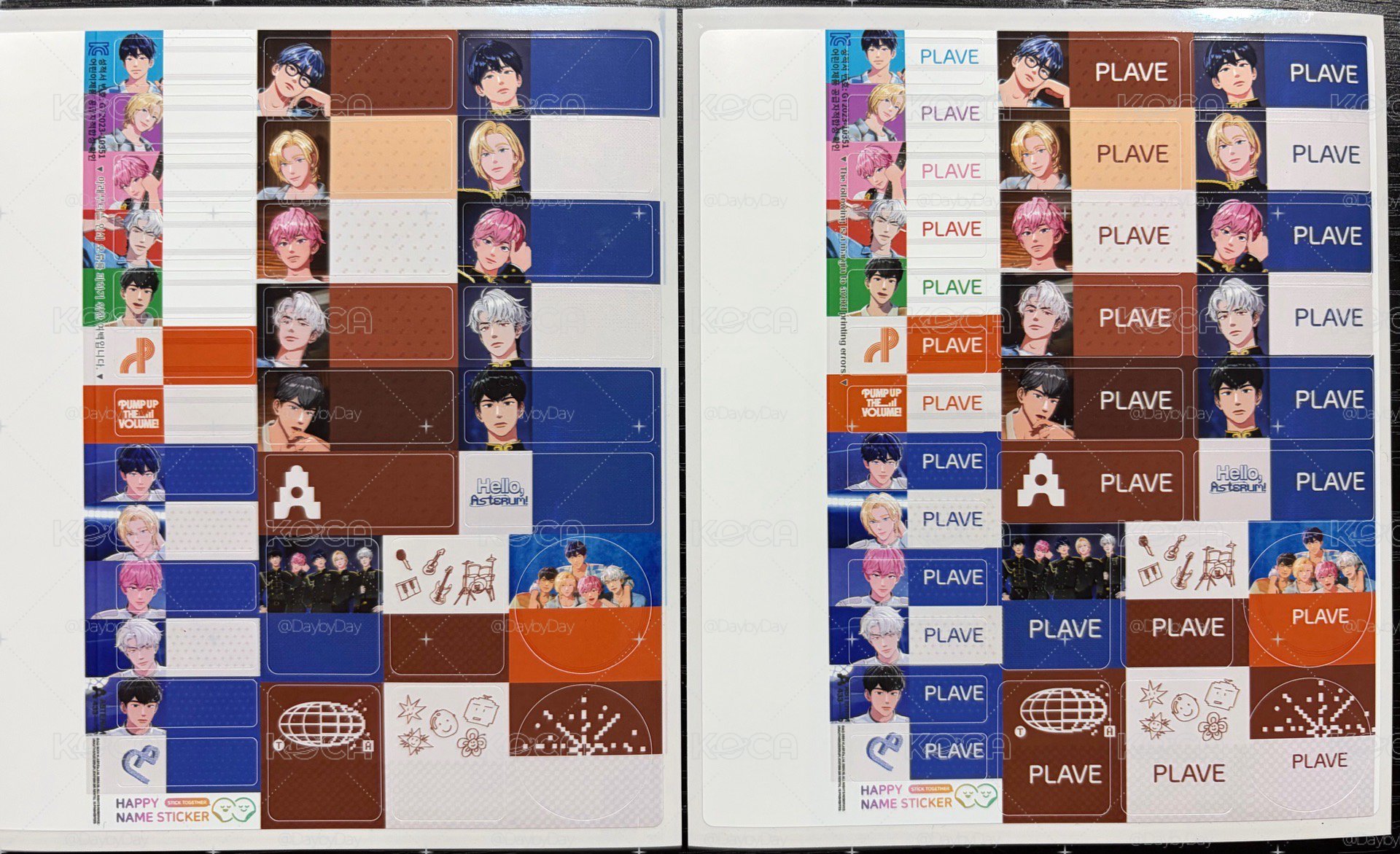 PLAVE 十咖啡 PUTV 姓名貼
