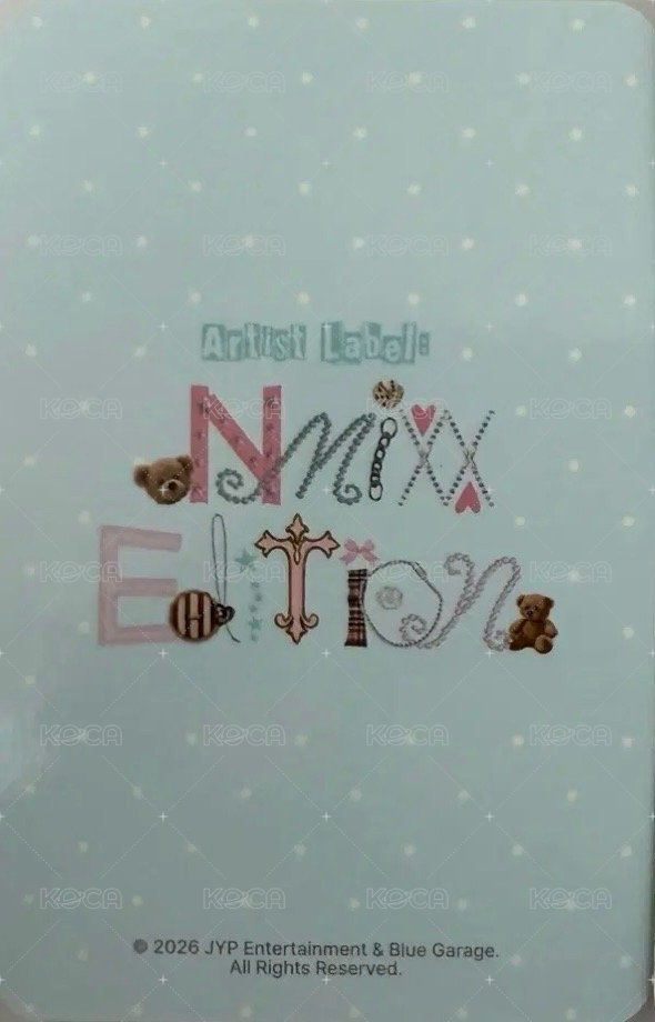 Artist Label: NMIXX Edition Merch card  Back