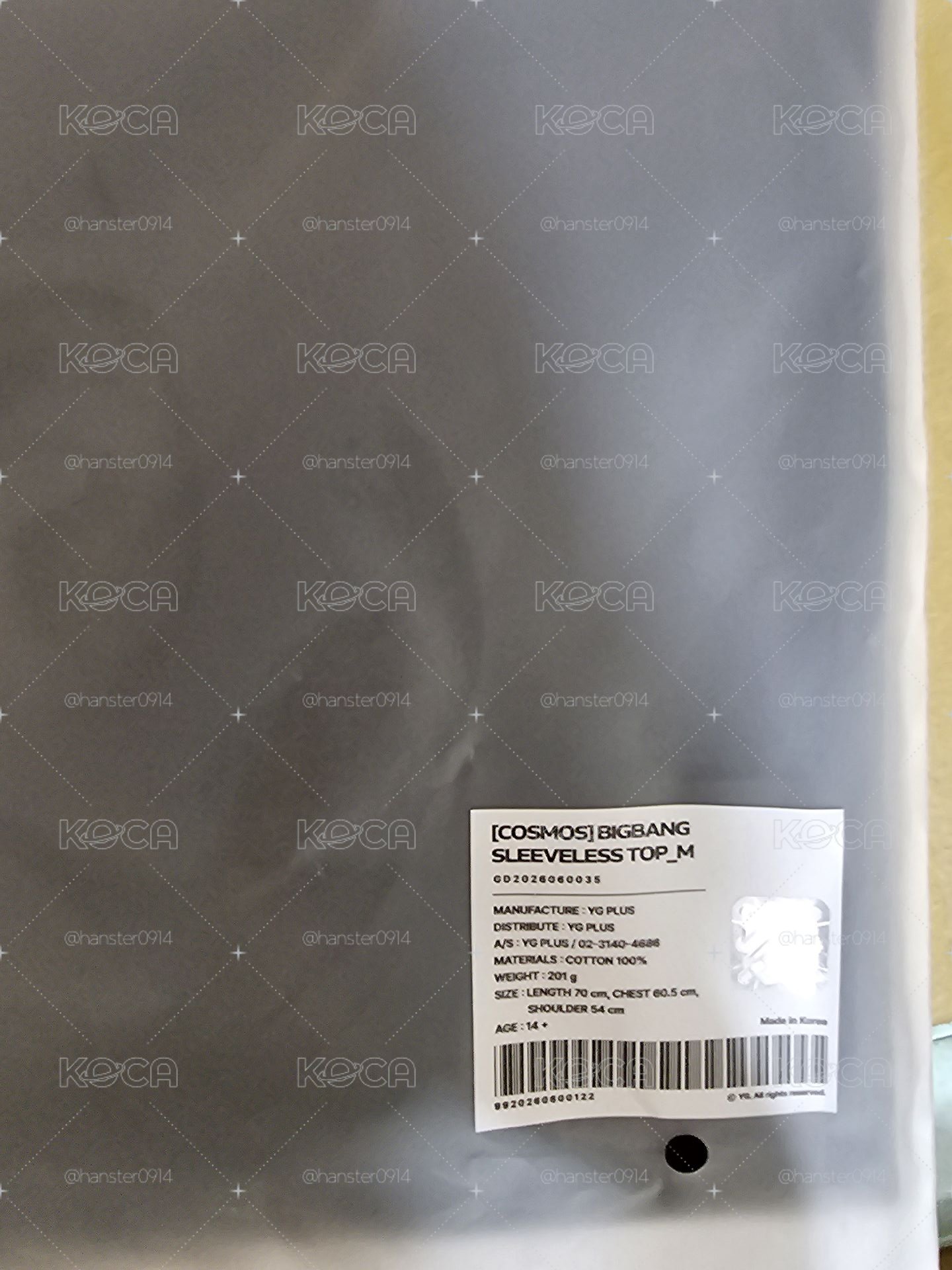 bigbang 高陽演唱會 背心m號 最後一件