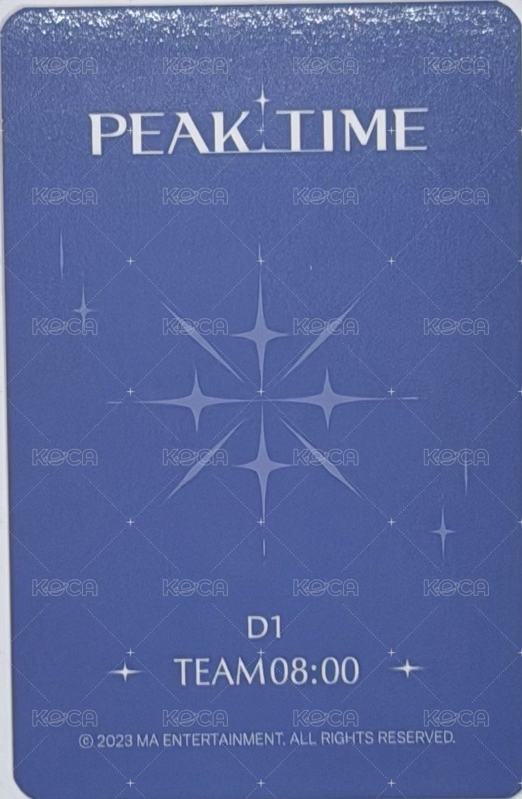 PEAKTIME sw 快閃咖啡廳 隨機卡  背面
