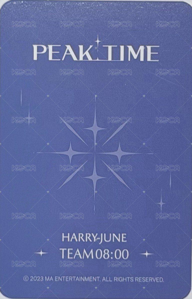 PEAKTIME sw 快閃咖啡廳 隨機卡  背面