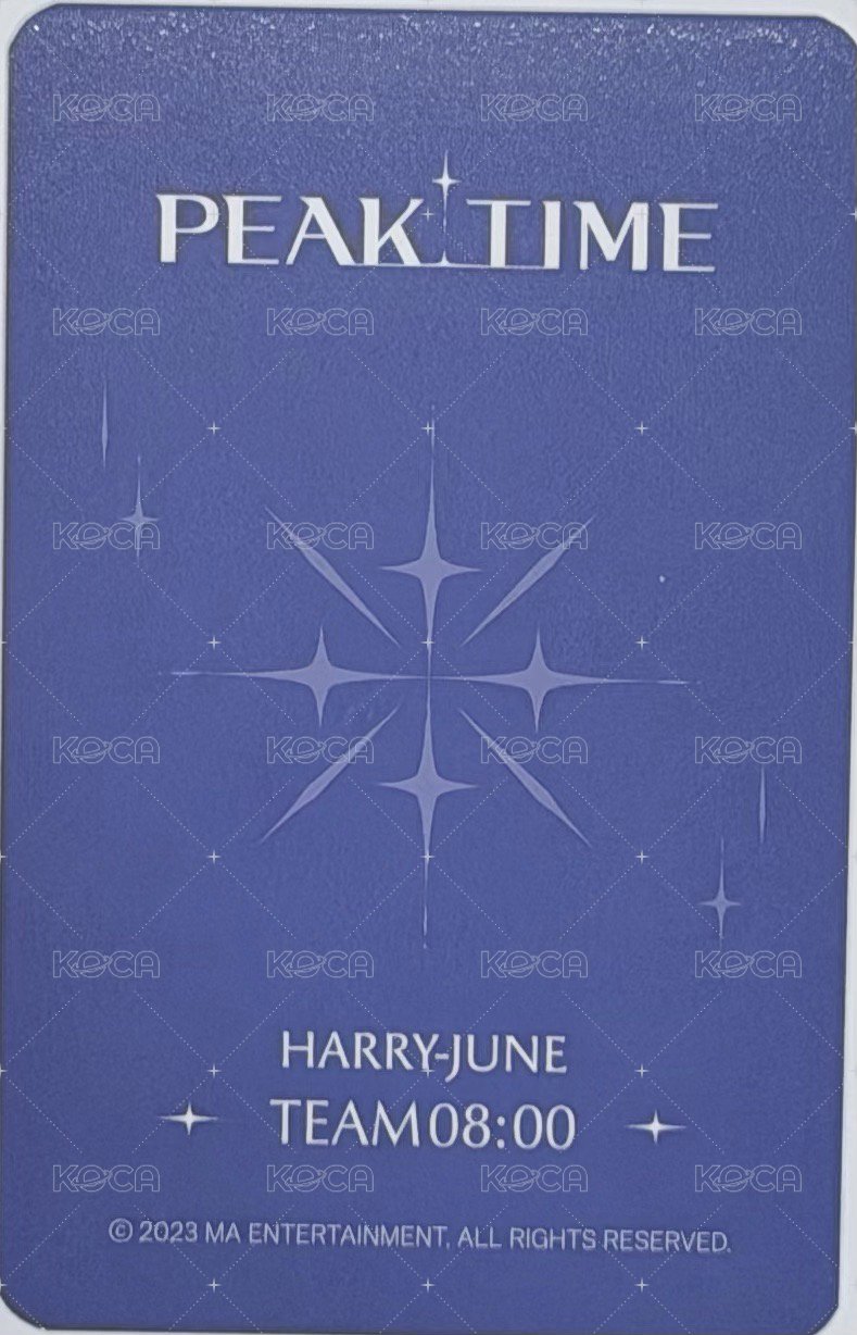PEAKTIME sw 快閃咖啡廳 隨機卡  背面