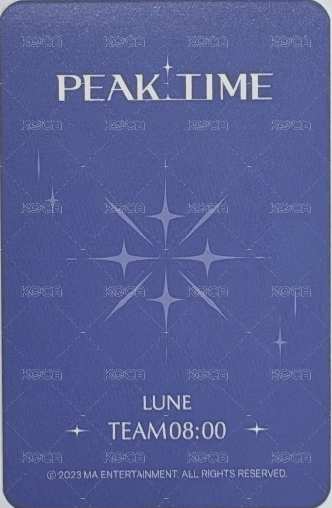 PEAKTIME sw 快閃咖啡廳 隨機卡  背面