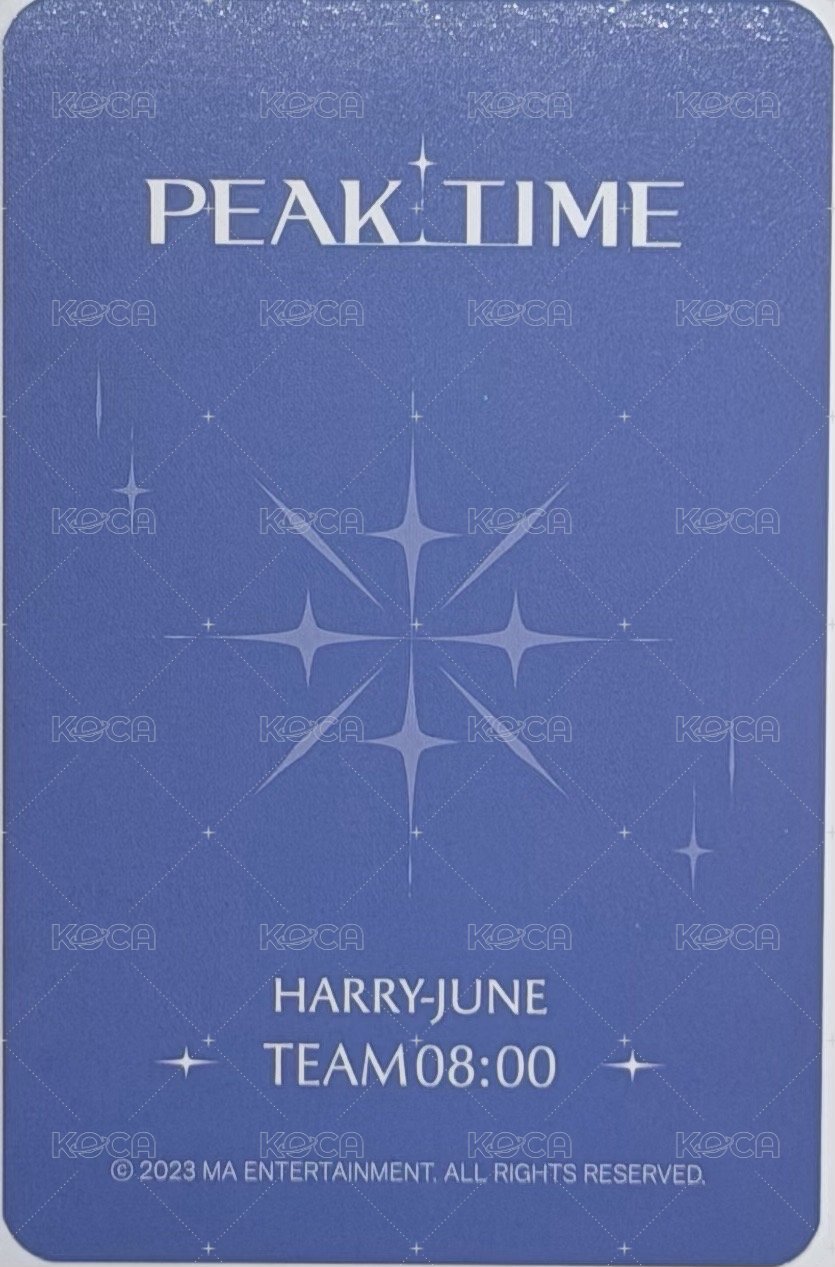 PEAKTIME sw 快閃咖啡廳 隨機卡  背面