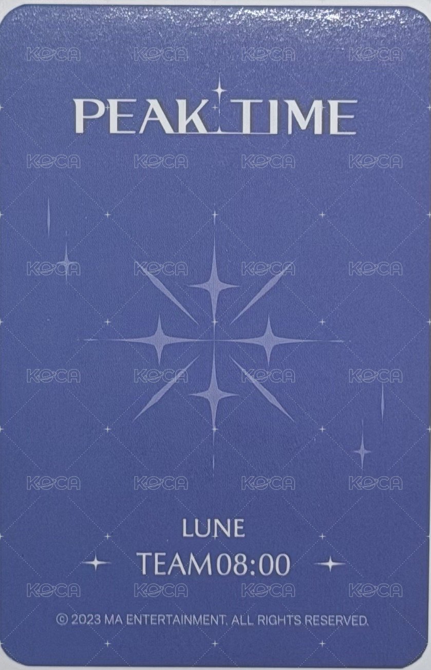PEAKTIME sw 快閃咖啡廳 隨機卡  背面