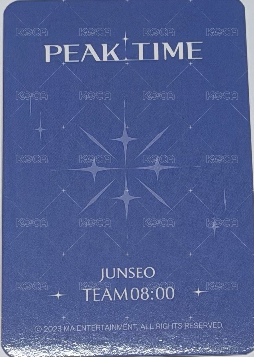 PEAKTIME sw 快閃咖啡廳 隨機卡  背面