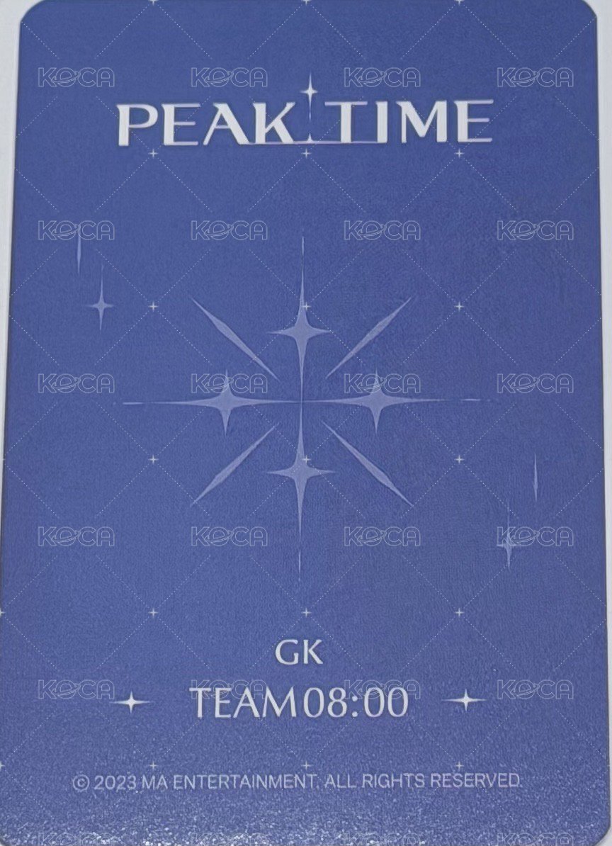 PEAKTIME sw 快閃咖啡廳 隨機卡  背面