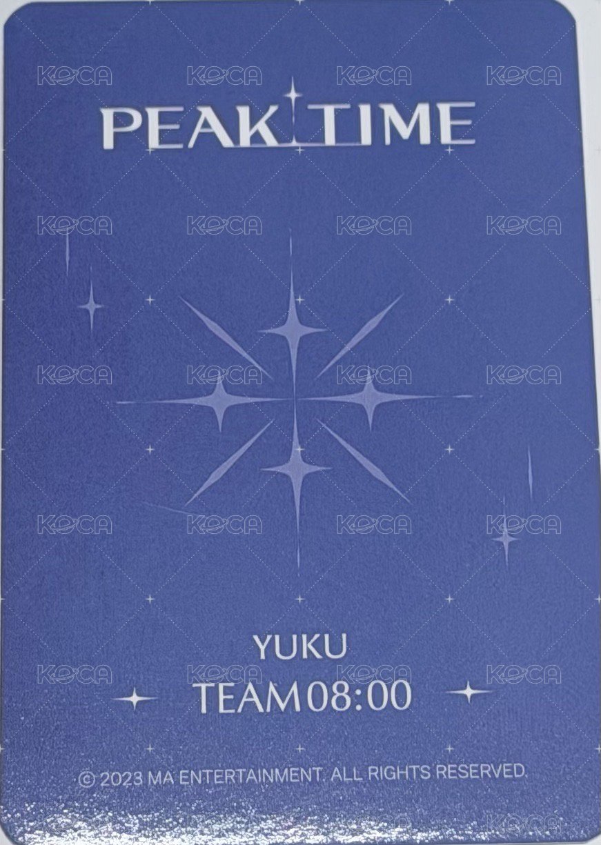 PEAKTIME sw 快閃咖啡廳 隨機卡  背面