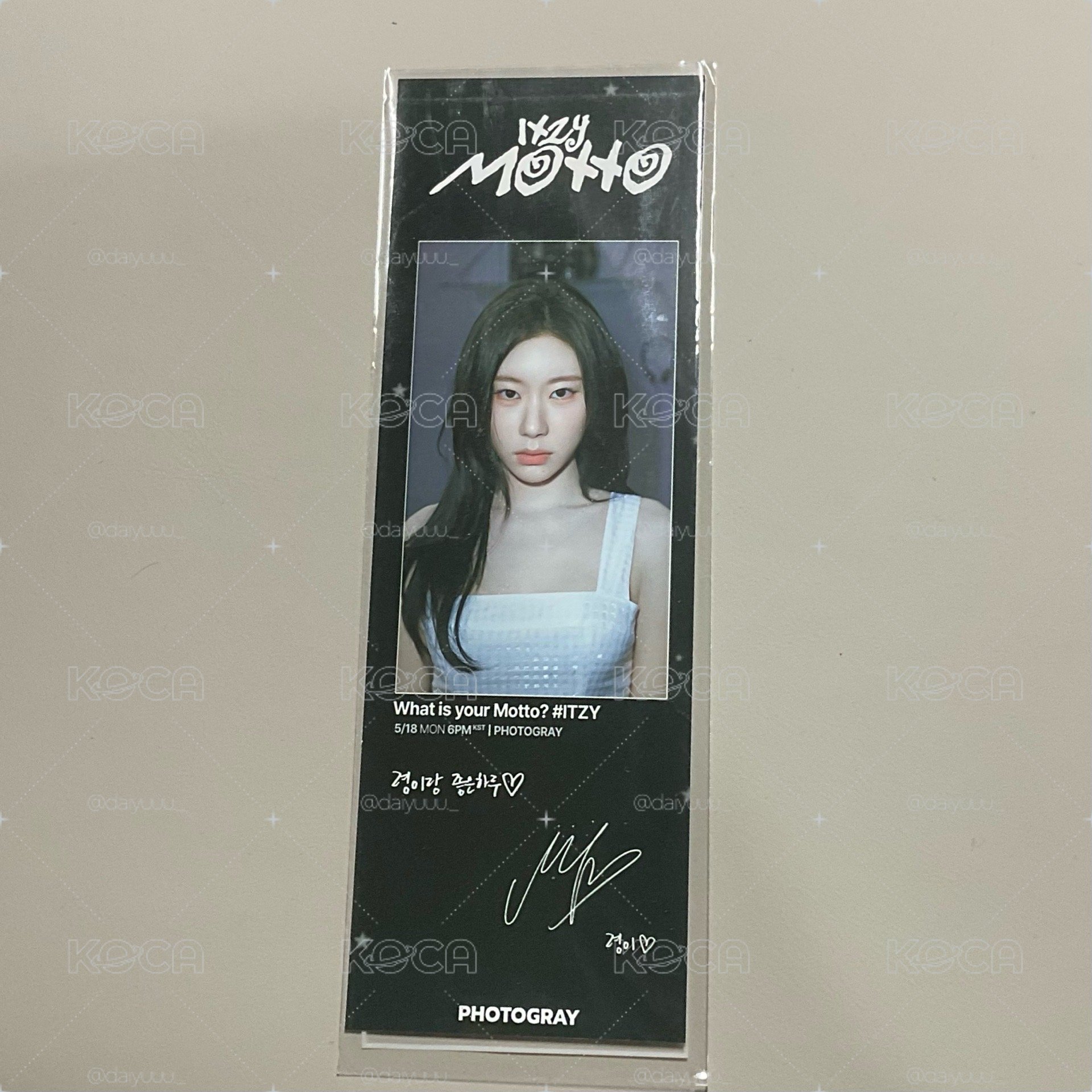 ITZY motto 彩領 人生四格