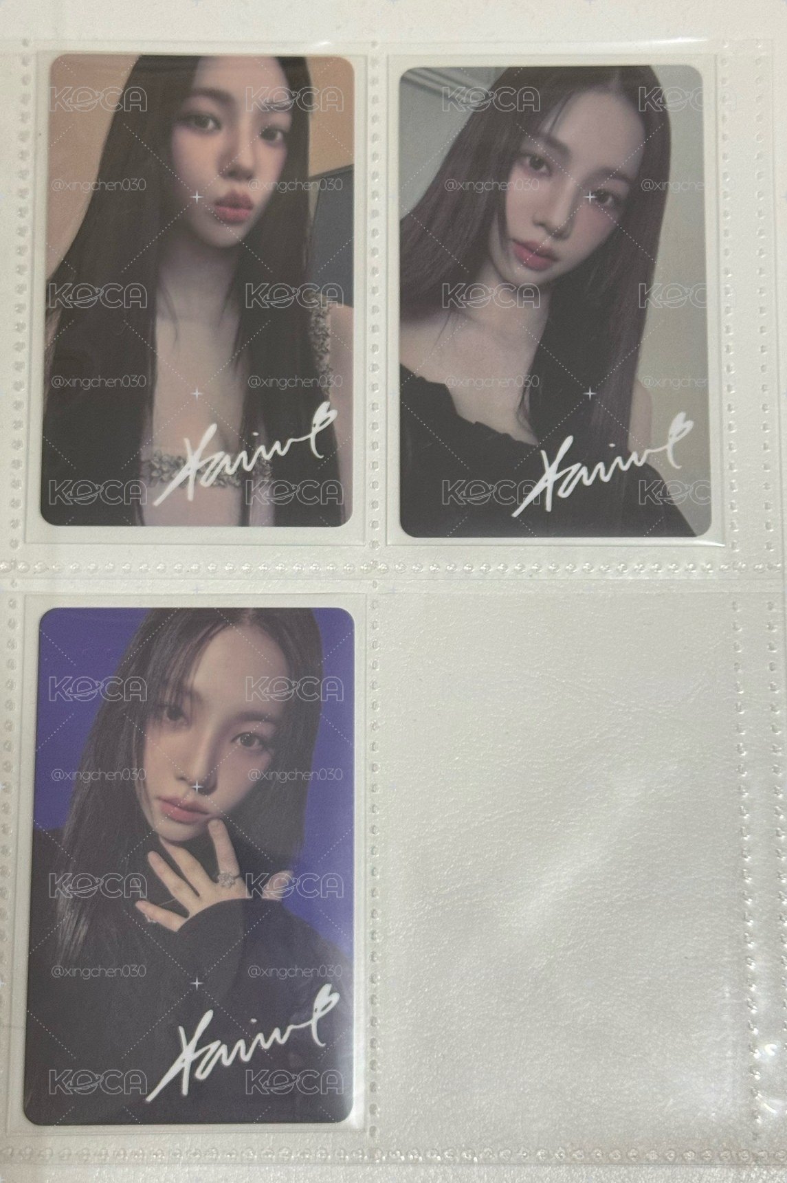 Karina chic雜誌卡 三張