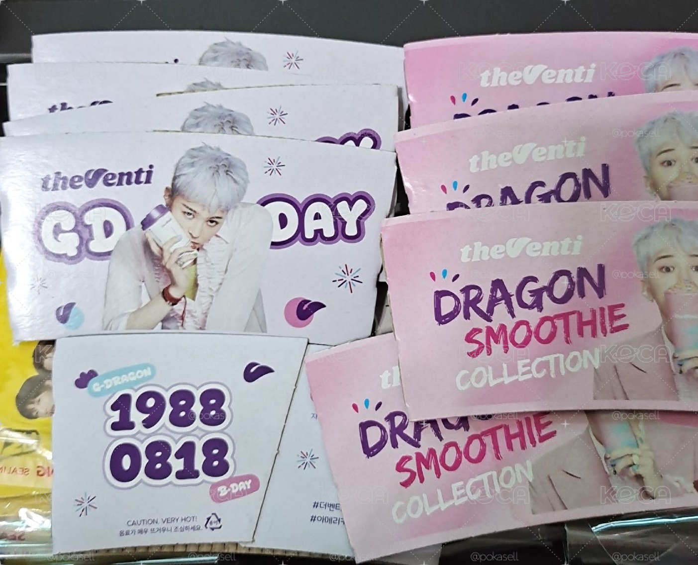 gd 權志龍 生日限定杯套 the venti gdragon 兩個一組出