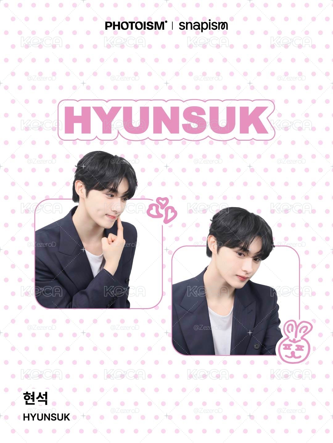 CIX HYUNSUK X photoism X snapism 人生四格卡 貼紙 代印