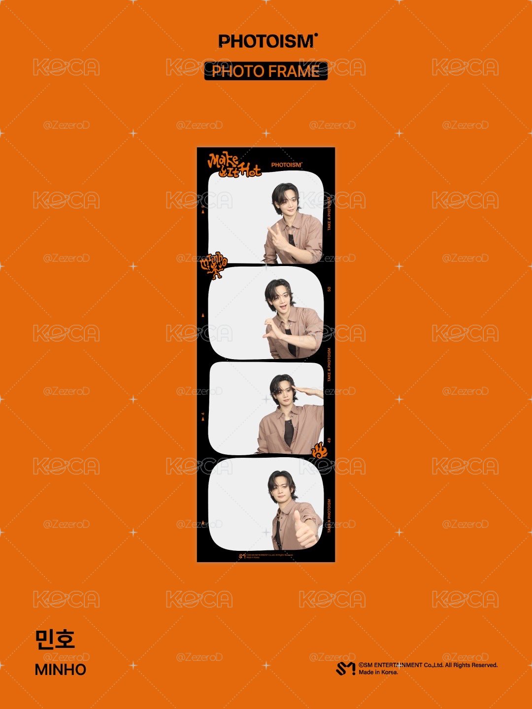 MINHO Make it hot X photoism X snapism 人生四格卡 貼紙 代印