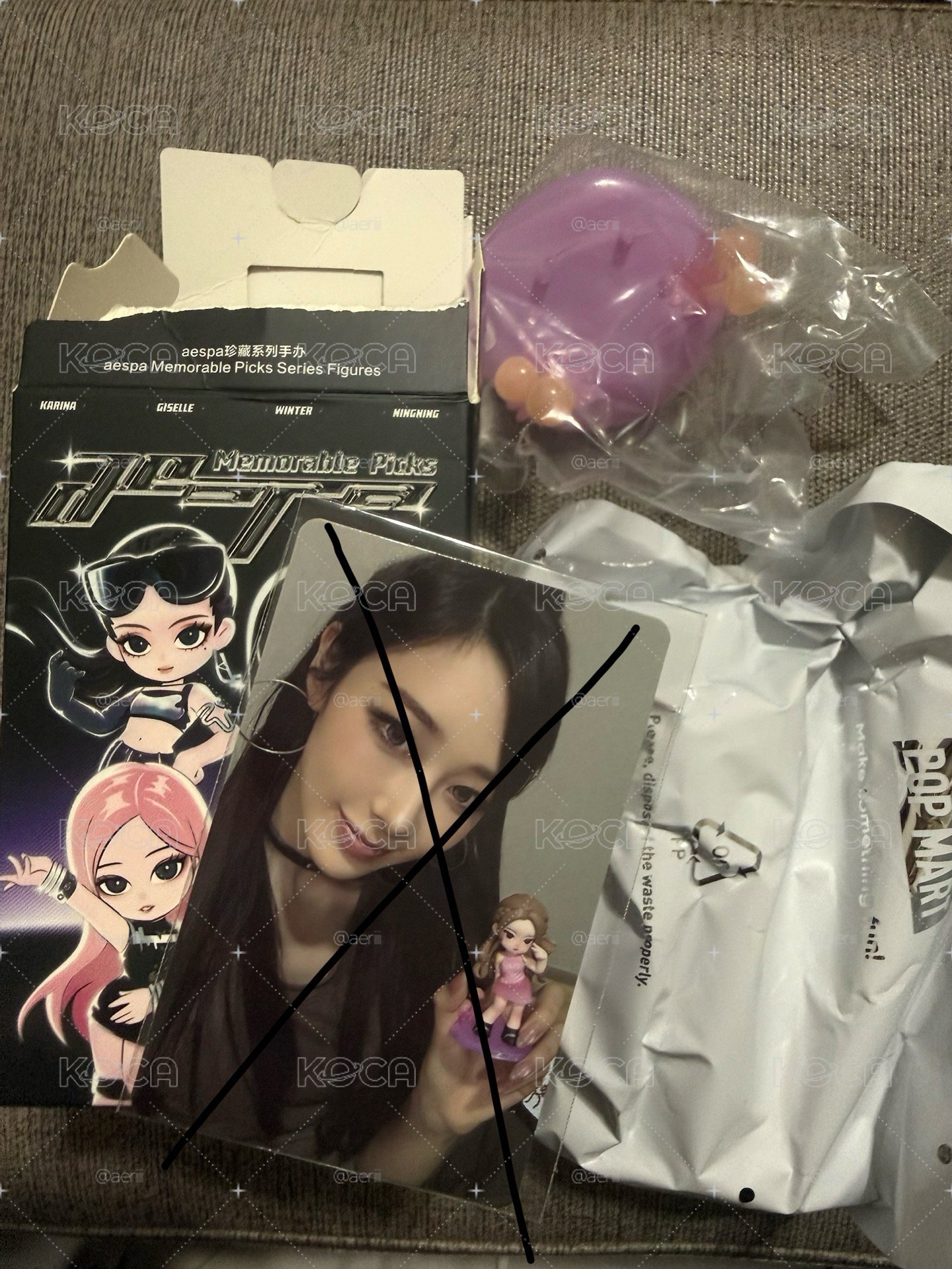 aespa popmart隱藏吉公仔 沒有小卡！！