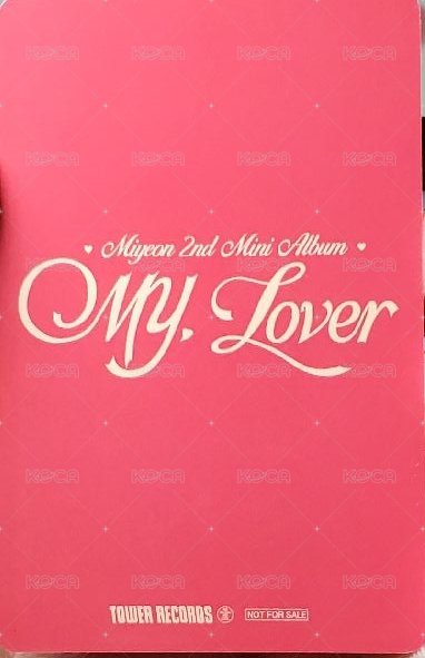MY, Lover 塔店 預售 特典卡  背面