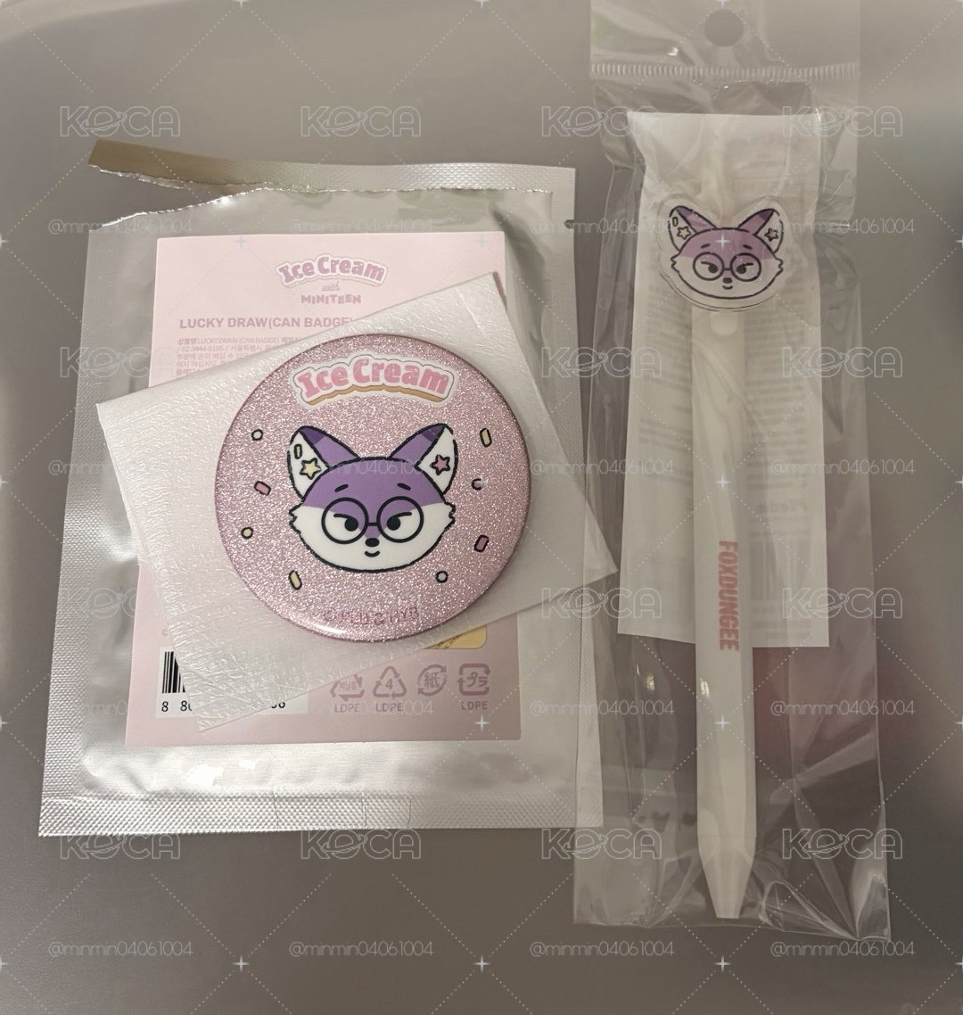 圓 徽章+快閃店愛心筆