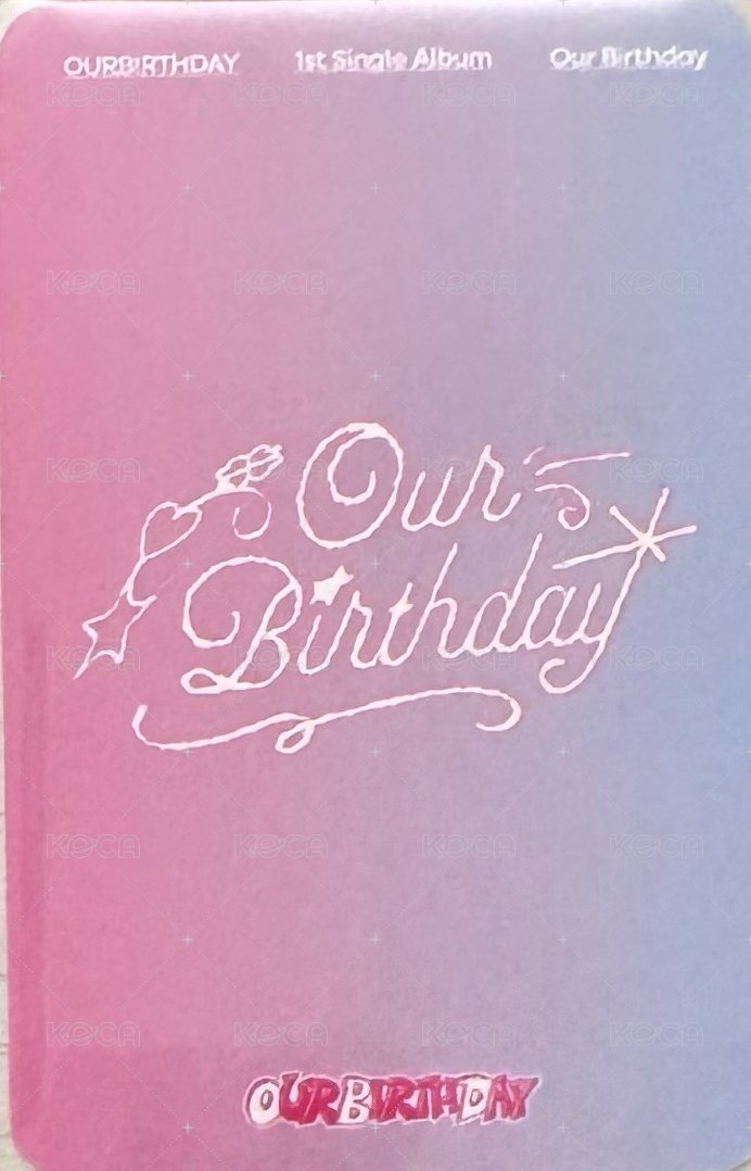 打歌卡 Our Birthday SQUEEZY 打歌卡 背面