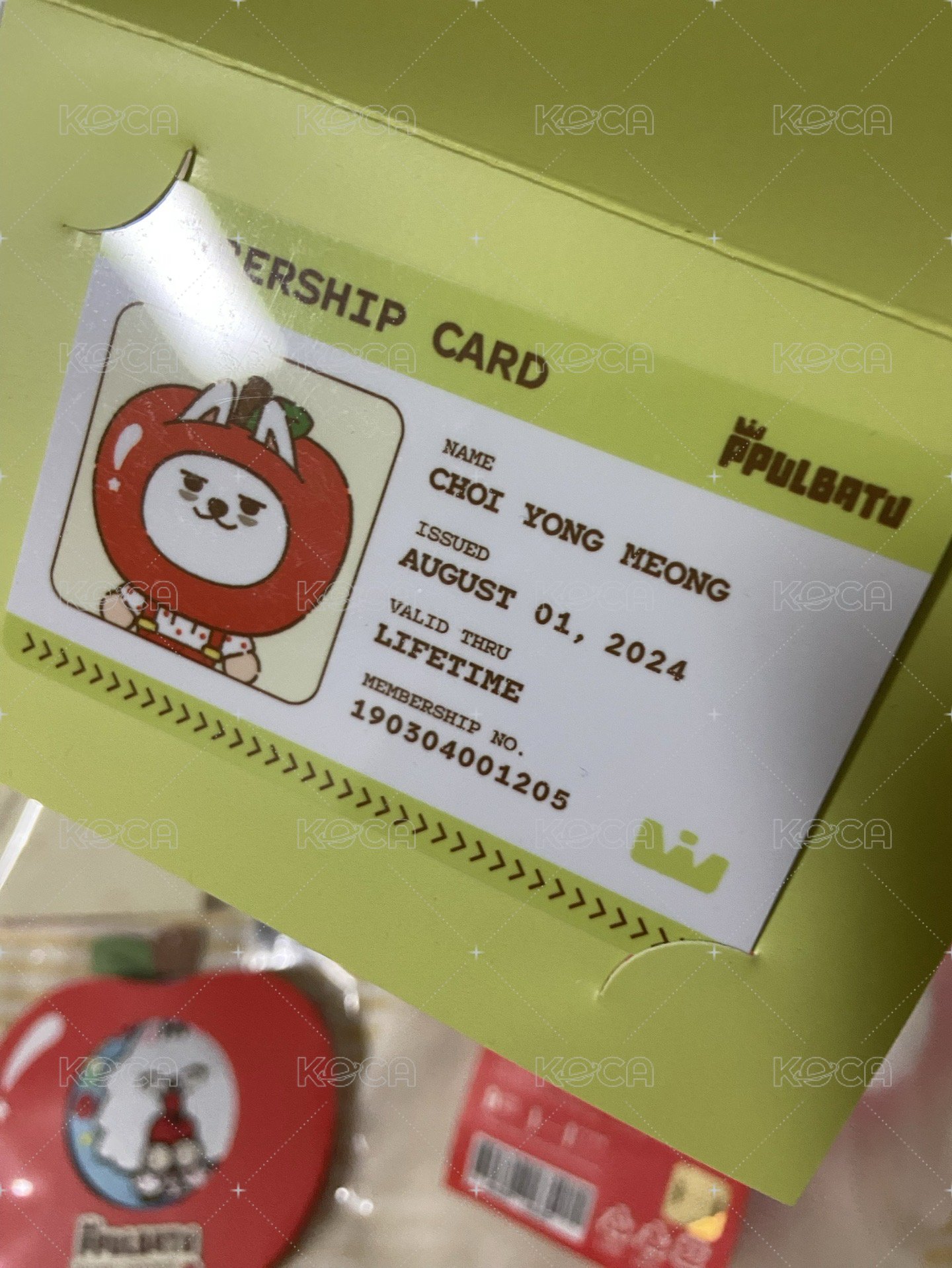 勇猛會員卡（廠損）+蘋果娃+鍵帽+徽章+滿額卡