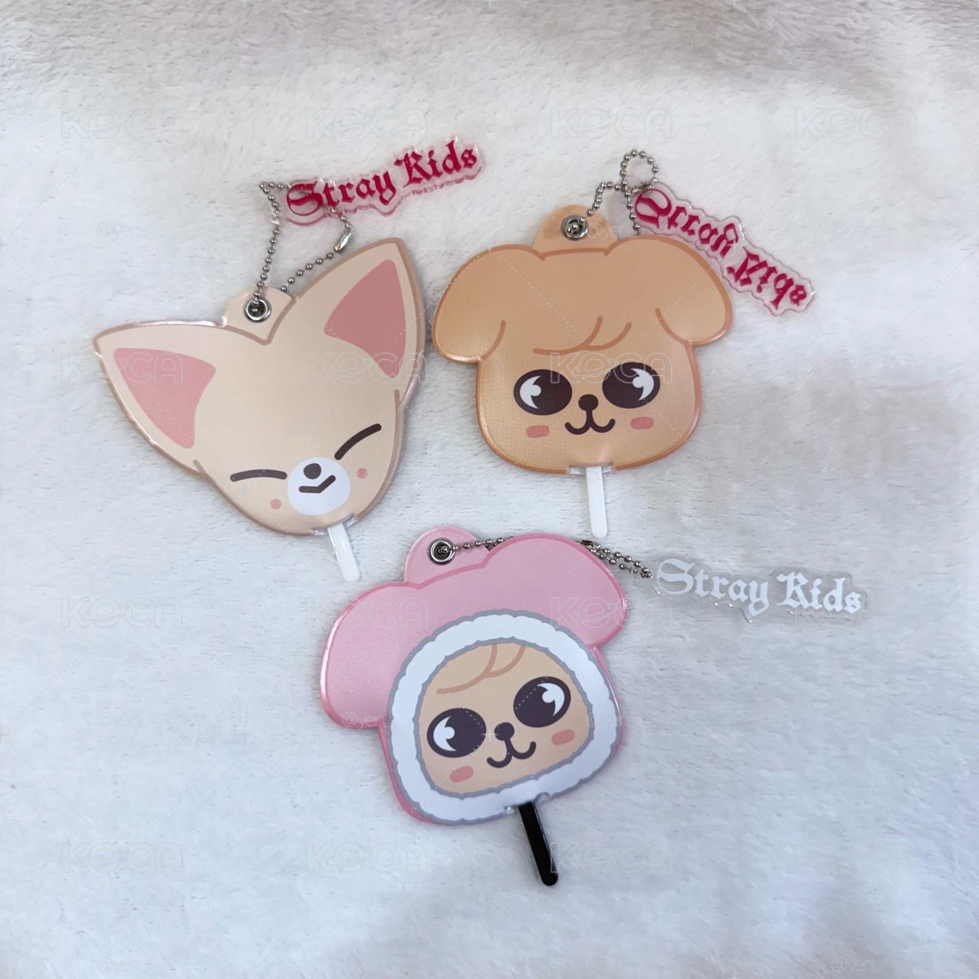 SKZOO 玟🐶、寅🦊迷你扇套吊飾