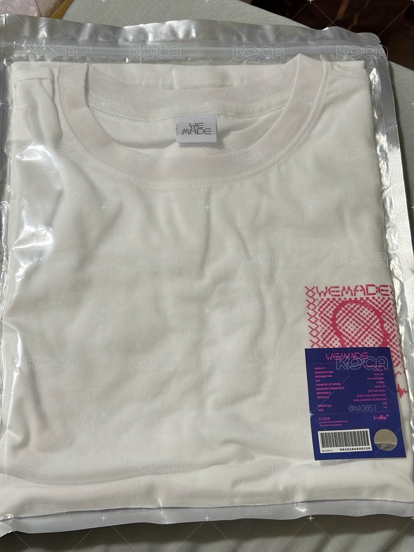 迷九快閃白T（僅拆、沒有卡）