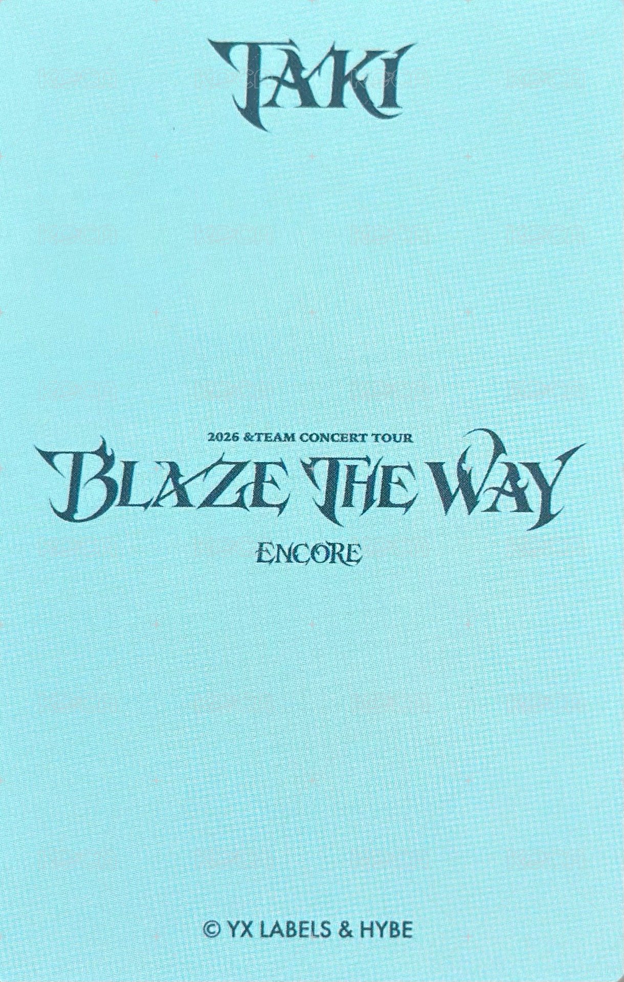 BTW ENCORE 埼玉場 隨機卡 Live Photo 背面