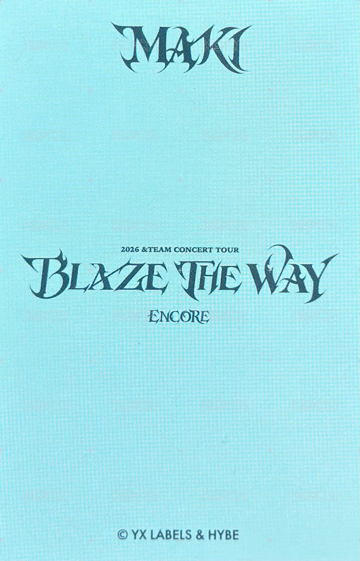 BTW ENCORE 埼玉場 隨機卡 Live Photo 背面