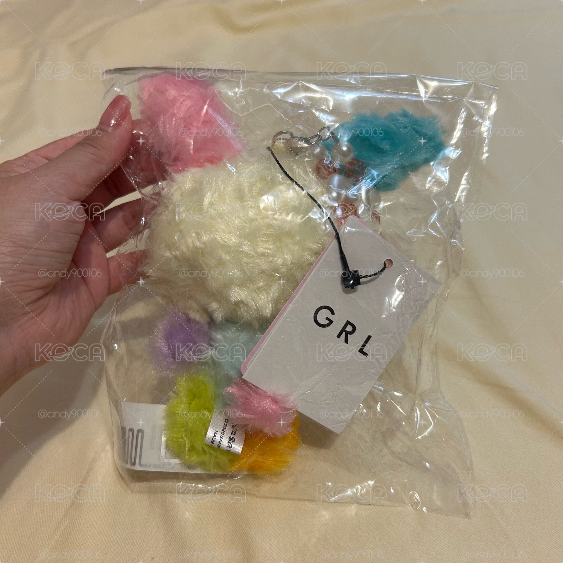 GRL聯名 花小兔吊飾