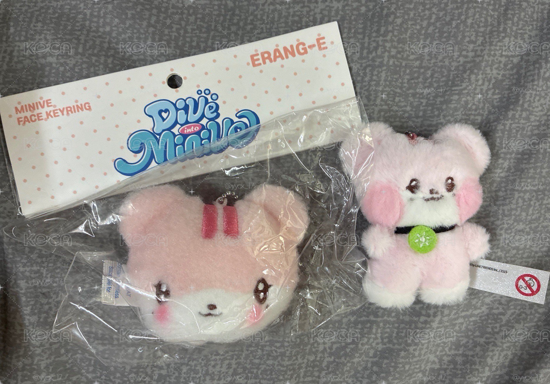 LINE FRIENDS快閃吊娃瑞+DIVE into MINIVE 鑰匙圈吊飾瑞
