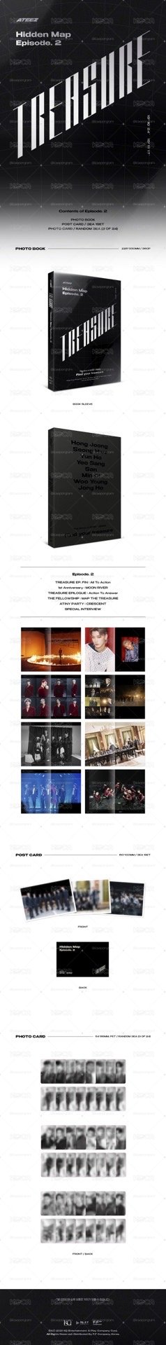 ATEEZ TREASURE : Hidden Map Package(黑版）