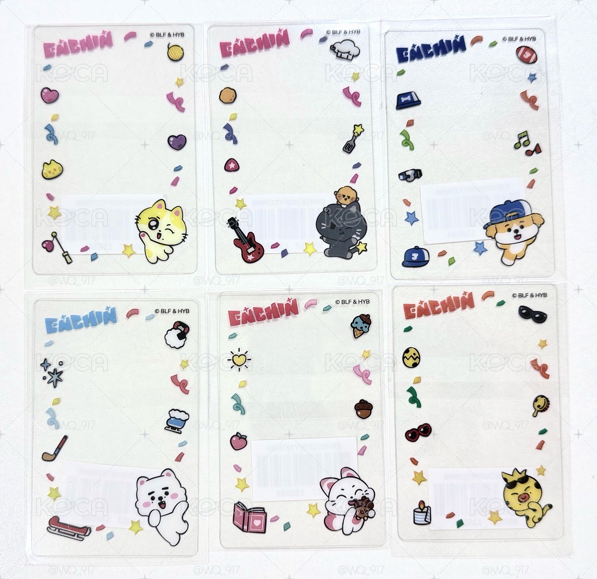 ENCHIN恩親 線上滿額卡 六張一套
