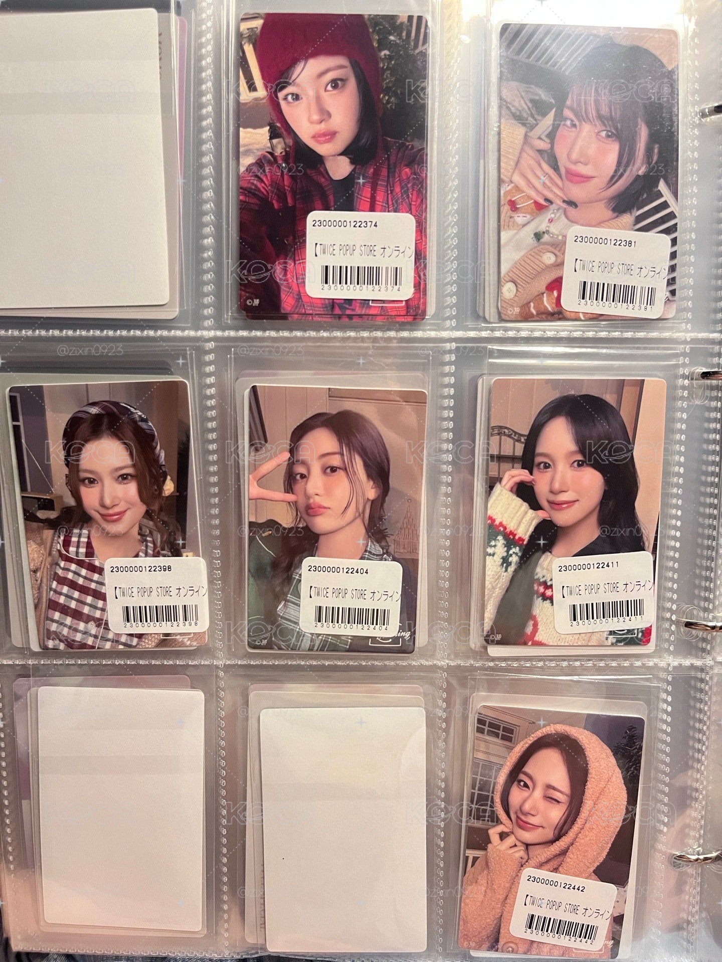 TWICE冬日一番賞F賞貼紙 *❤️綁💙