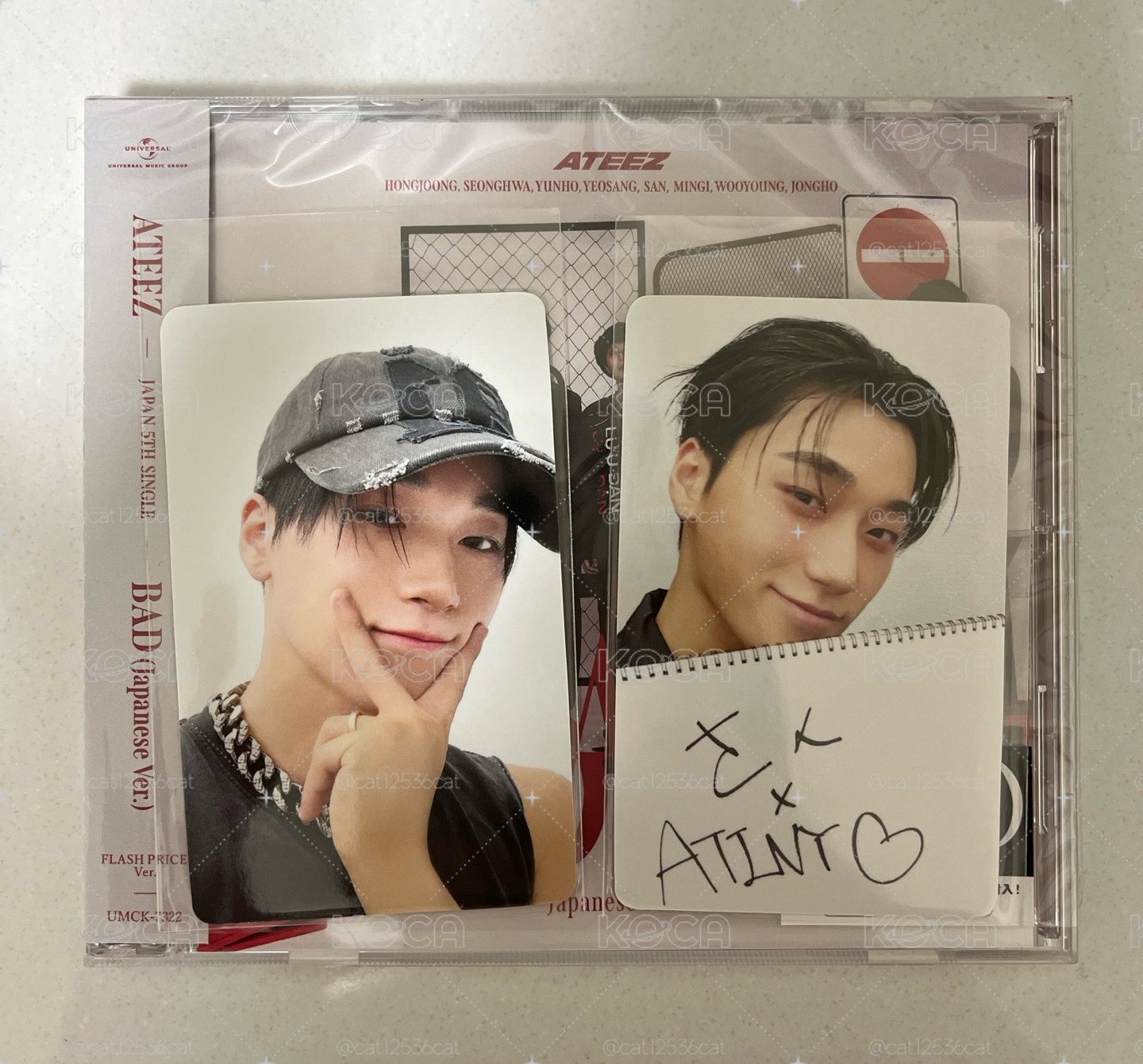 BAD (JP ver.) ATEEZ JP FC 特典卡 傘咪🐈