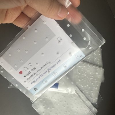 白色波點自黏袋（50個）