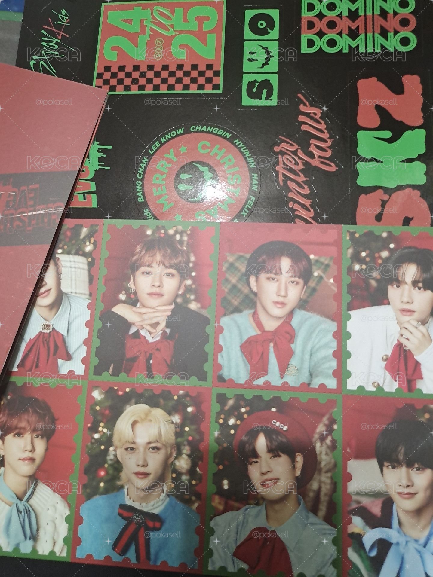 綁物 skz 聖誕限量版空專 有貼紙郵票卡片
