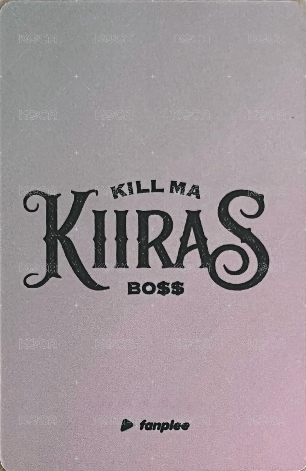 KILL MA BO$$ fp 2.0 簽售卡 分隊卡 背面