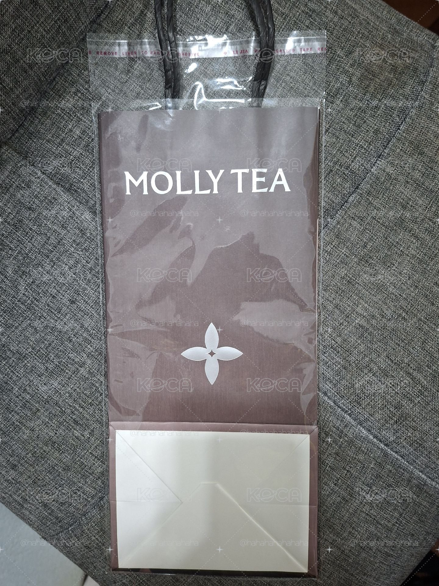 秦徹茉莉奶白單杯聯名提袋