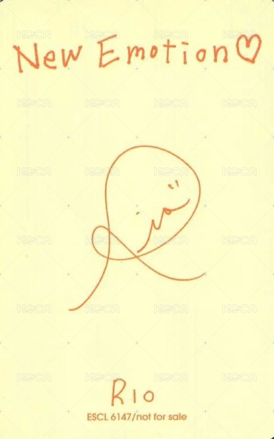 New Emotion 專輯卡 通常盤 背面