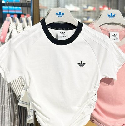 Jennie X adidas聯名白色T恤M號