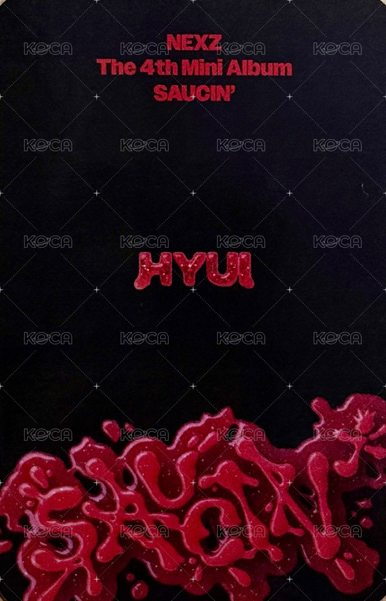 SAUCIN’ 專輯卡 NEXZOO ver. 背面