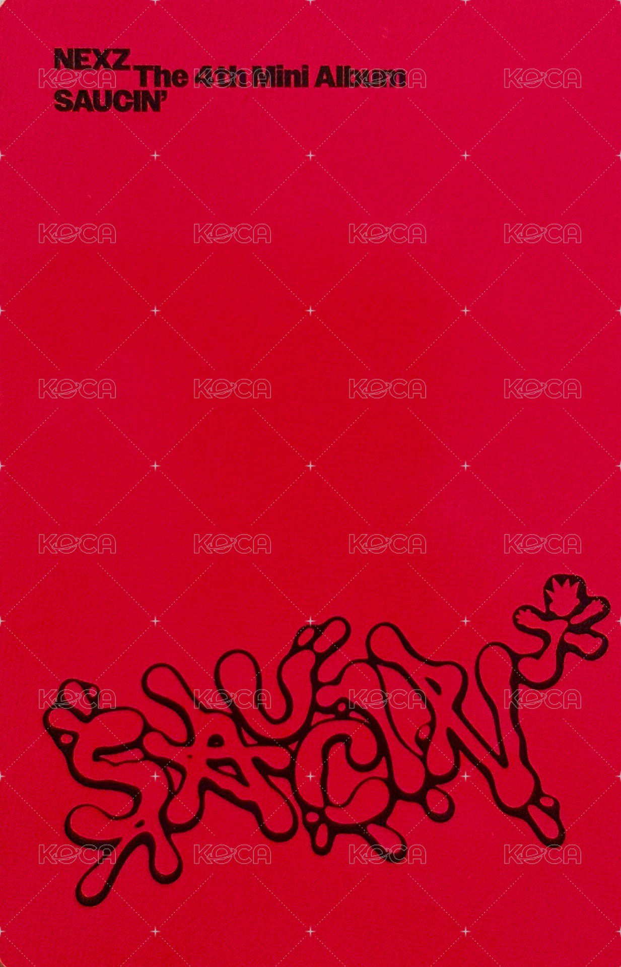 SAUCIN’ 專輯卡 BLACK STICKER ver. 背面