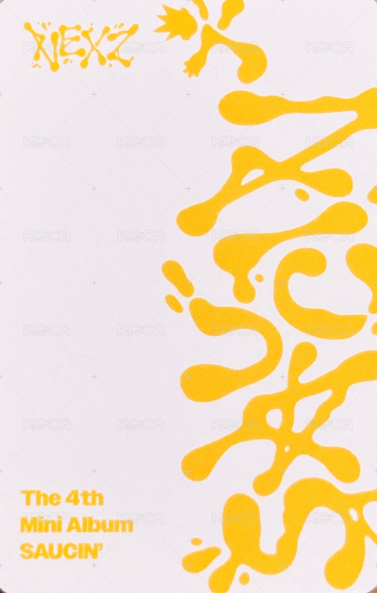 SAUCIN’ 專輯卡 NEXZOO ver. 固配 背面