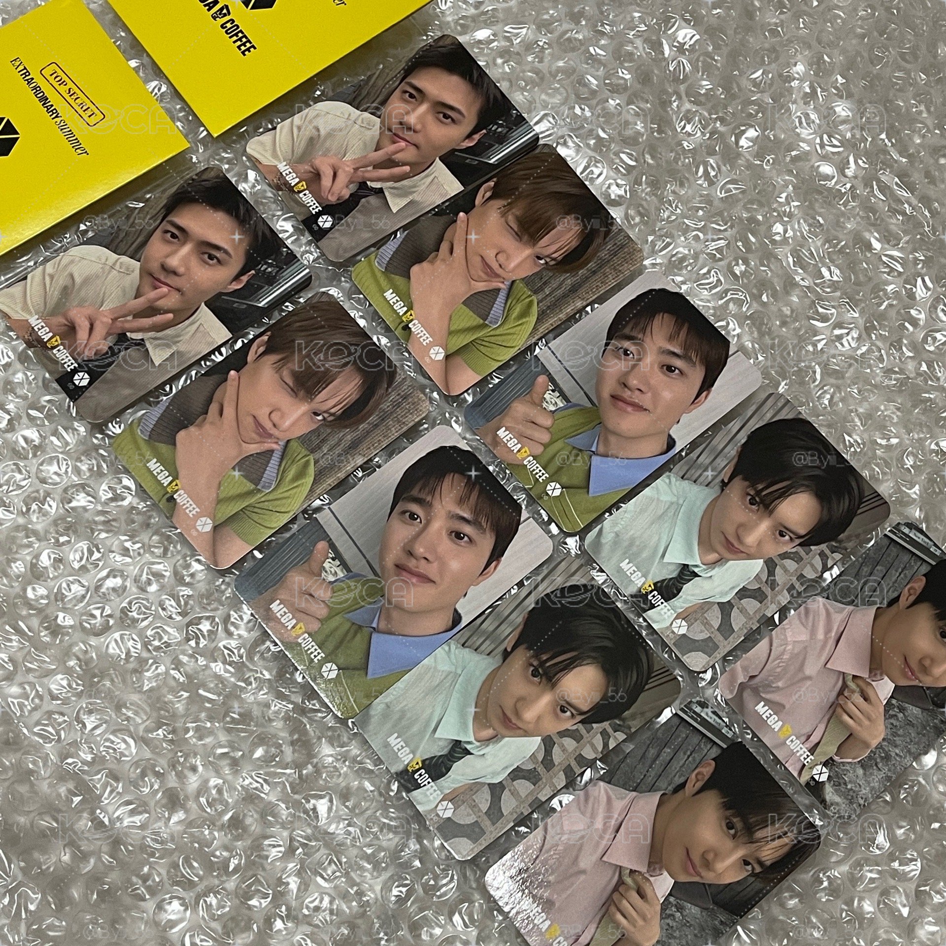 EXO Mega coffee 代言小卡