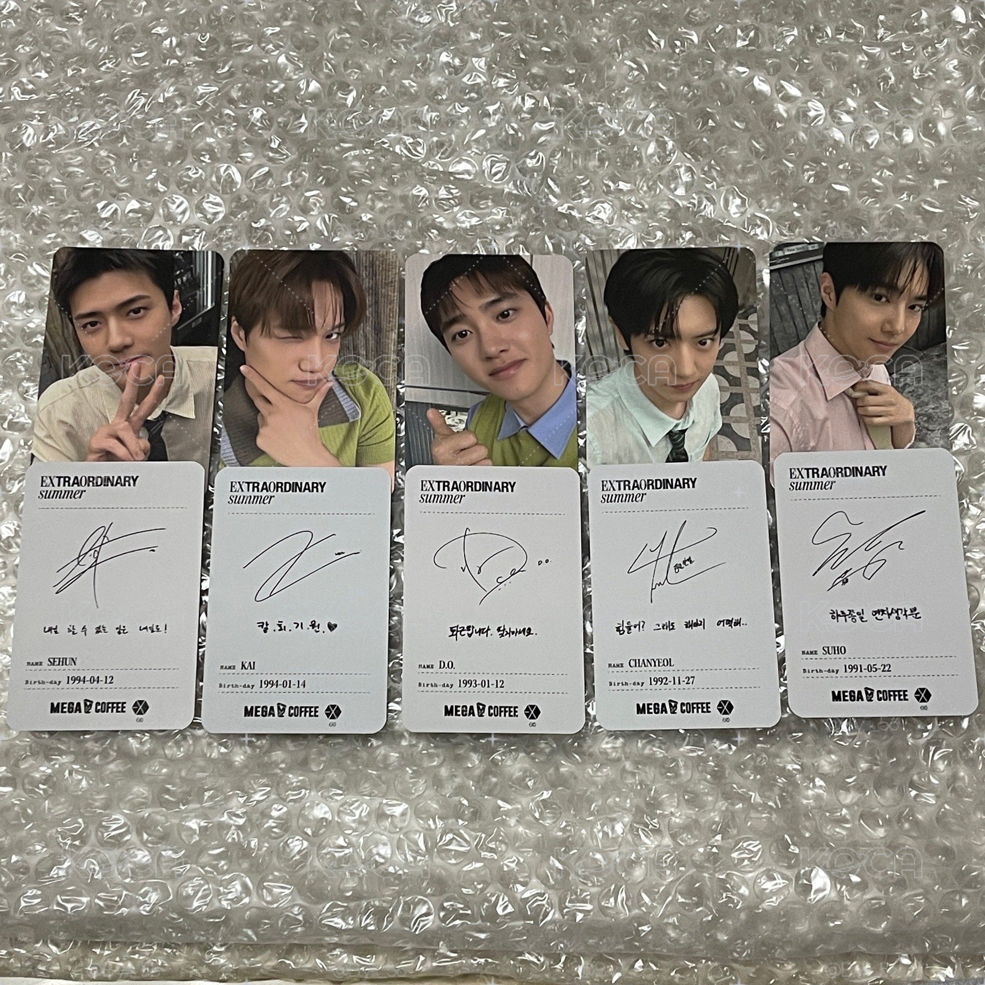 EXO Mega coffee 代言小卡