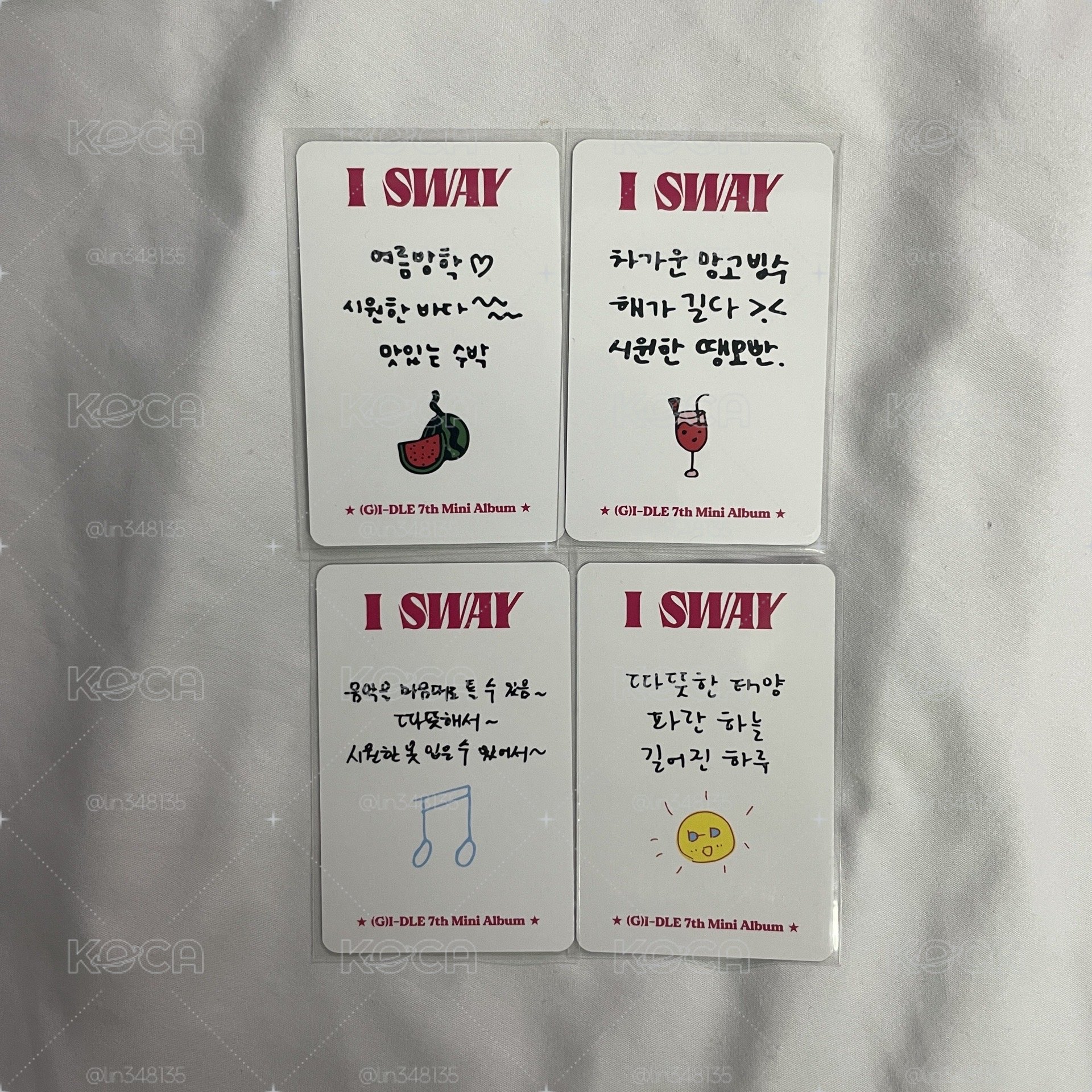套出 I SWAY K4 塗鴉手寫卡背