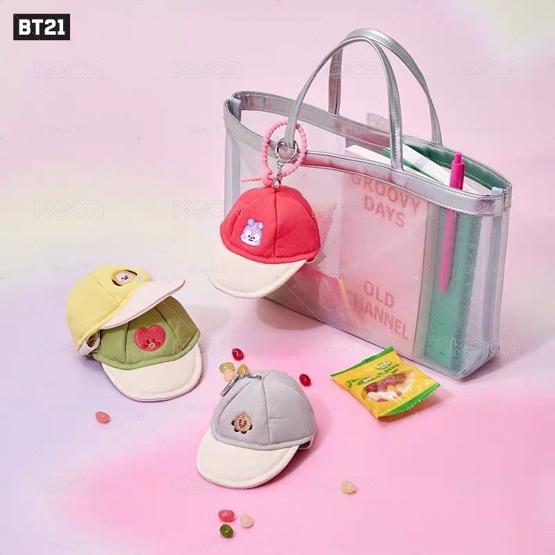 [預購］BT21軟糖系列 - 球帽鑰匙扣