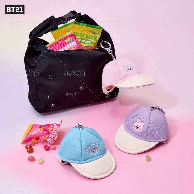[預購］BT21軟糖系列 - 球帽鑰匙扣