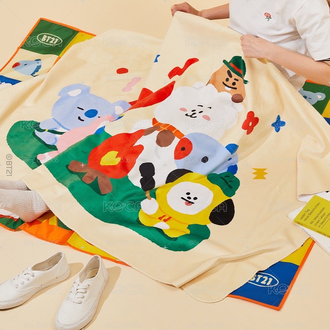 <BT21> 戶外四季節毯(附有收納袋)