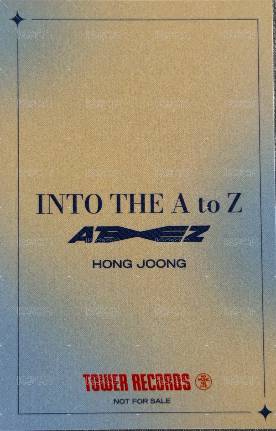 Into the A to Z 滿額卡  背面