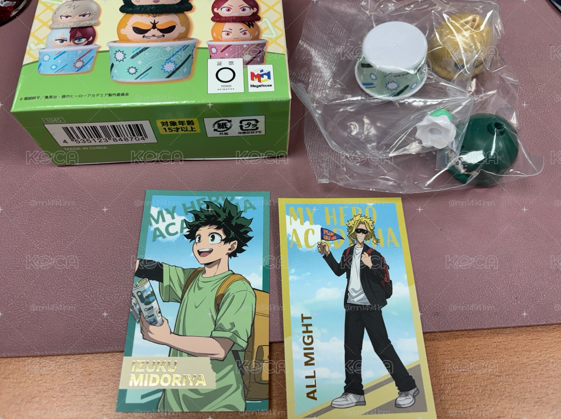我的英雄學院 綠谷 歐爾麥特 疊疊樂公仔 小卡 合售