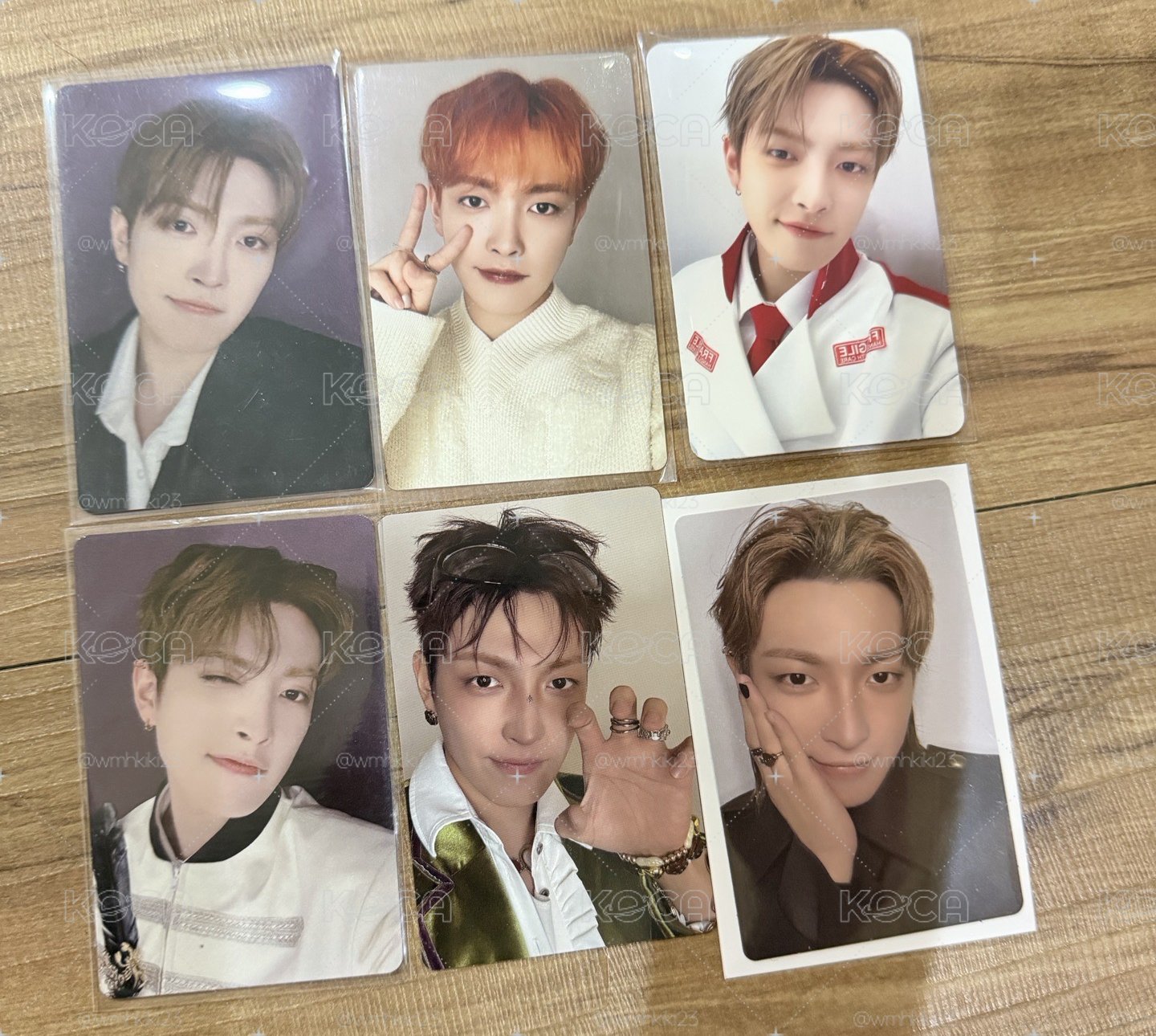 ATEEZ金弘中小卡*6